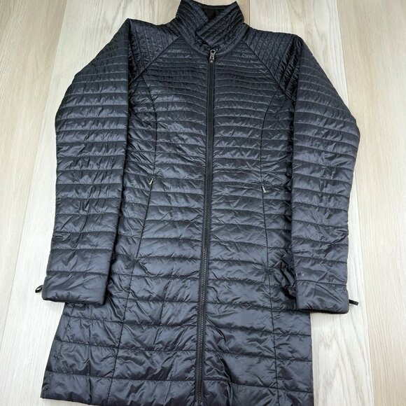 Patagonia Quilted Black Parka Vosque Jacket Women’s Size XS INSIDE JACKET - Picture 1 of 9